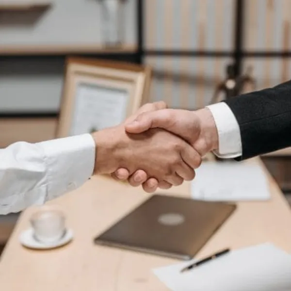 Handshake with client Hollow Space Creations